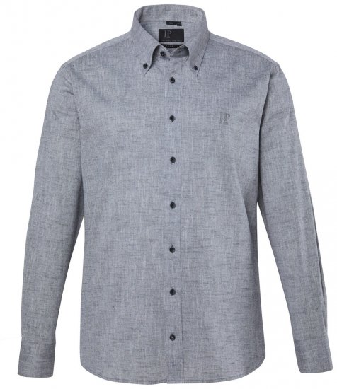 JP1880 850931 Cămașă chambray cu mânecă lungă Neagră TALL - TALL cămăși - Cămăși TALL pentru bărbați înalți