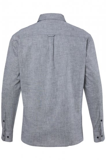 JP1880 850931 Cămașă chambray cu mânecă lungă Neagră TALL - TALL cămăși - Cămăși TALL pentru bărbați înalți