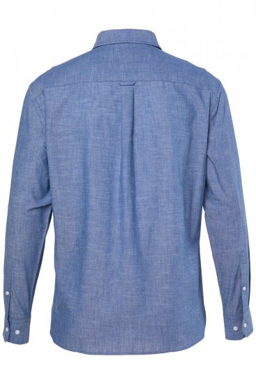JP1880 850931 Cămașă chambray cu mânecă lungă Albastru denim TALL - TALL cămăși - Cămăși TALL pentru bărbați înalți