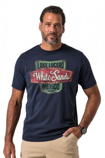 JP1880 850980 Tricou cu imprimeu în stil vintage Bleumarin TALL - TALL T-shirts - Tricouri pentru Bărbați Înalți