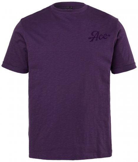 JP1880 850985 Tricou cu imprimeu pe piept Mov închis TALL - TALL T-shirts - Tricouri pentru Bărbați Înalți