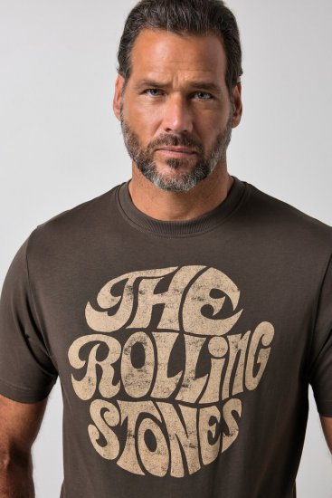JP1880 851001 Rolling Stones Retro Logo Tricou Alun TALL - TALL T-shirts - Tricouri pentru Bărbați Înalți