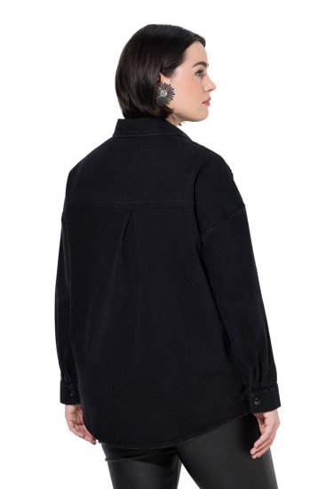 Ulla Popken 851036 Geacă din denim Antracit - Geci - Jachete de damă marimi mari