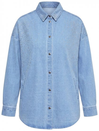 Ulla Popken 851036 Geacă din denim Albastru deschis - Geci - Jachete de damă marimi mari