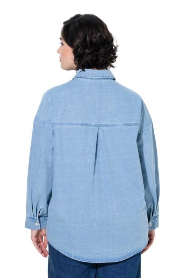 Ulla Popken 851036 Geacă din denim Albastru deschis - Geci - Jachete de damă marimi mari