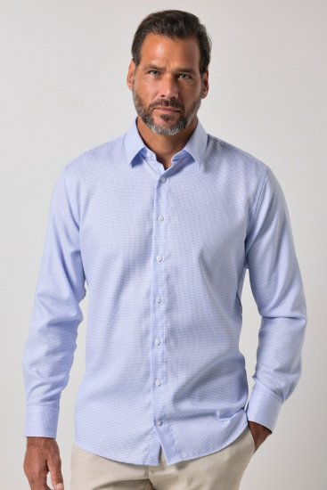 JP1880 851051 Cămașă business fără călcare cu mânecă lungă Albastru deschis TALL - TALL cămăși - Cămăși TALL pentru bărbați înalți