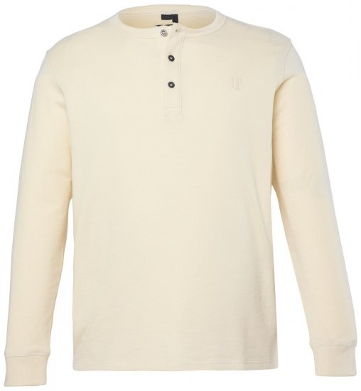JP1880 851075 Tricou henley cu mânecă lungă Gri nisip TALL - TALL T-shirts - Tricouri pentru Bărbați Înalți