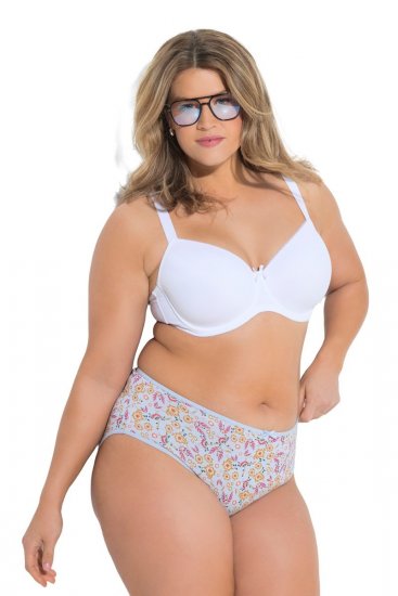 Ulla Popken 851140 Chiloți cu flori set de 5 Roz - Chiloți - 