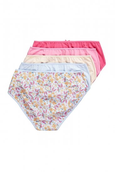 Ulla Popken 851140 Chiloți cu flori set de 5 Roz - Chiloți - 