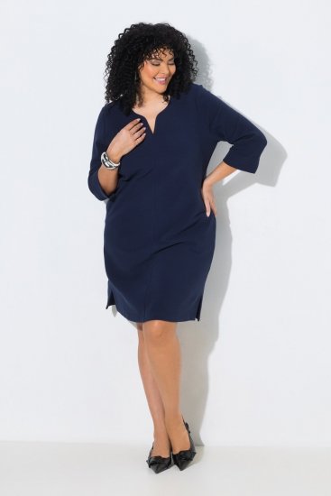 Ulla Popken 851220 Rochie cu mânecă 3/4 Bleumarin - Rochii - Rochii pentru toate mărimile