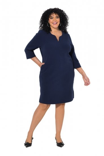 Ulla Popken 851220 Rochie cu mânecă 3/4 Bleumarin - Rochii - Rochii pentru toate mărimile