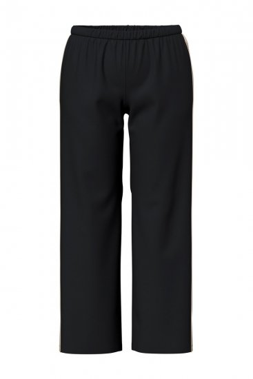 Ulla Popken 851245 Pijama în dungi Neagră - Pijamale/Haine de casă - 