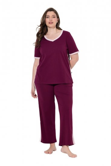Ulla Popken 851245 Pijama Roșu fructe de pădure - Pijamale/Haine de casă - 