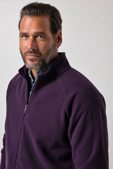 JP1880 851362 Jachetă din fleece cu guler înalt Mov închis TALL - TALL geci - Jachete TALL pentru bărbați înalți