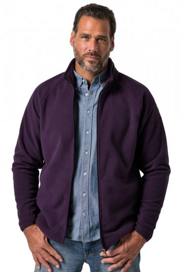 JP1880 851362 Jachetă din fleece cu guler înalt Mov închis TALL - TALL geci - Jachete TALL pentru bărbați înalți
