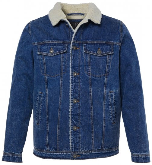 JP1880 851363 Geacă din denim cu căptușeală teddy Albastru denim TALL - TALL geci - Jachete TALL pentru bărbați înalți