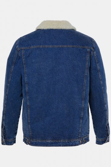 JP1880 851363 Geacă de blugi cu căptușeală teddy Albastru denim - Geci - Geci Bărbați Mărimi Mari