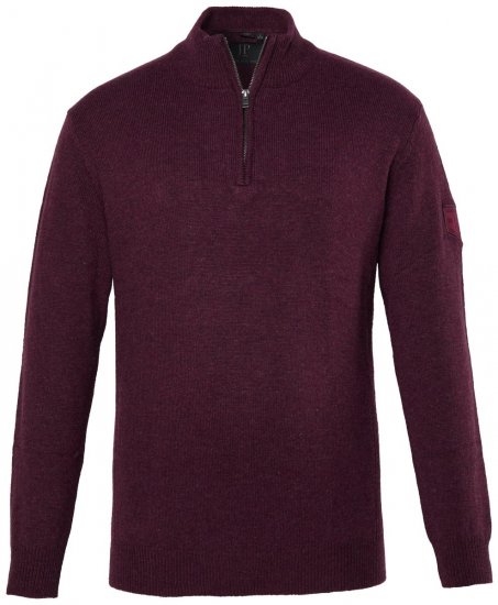 JP1880 851428 Pulover tricotat cu fermoar la guler Prună TALL - TALL pulovere - Bluze și hanorace TALL