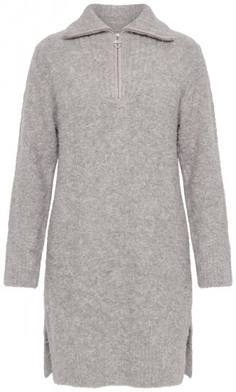 Ulla Popken 851563 Rochie tricotată cu mânecă lungă Bej - Rochii - Rochii pentru toate mărimile