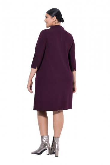 Ulla Popken 851664 Rochie din jerseu cu guler înalt Prună - Rochii - Rochii pentru toate mărimile