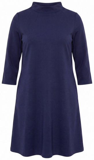 Ulla Popken 851664 Rochie din jerseu în formă de A cu buzunare Bleumarin - Rochii - Rochii pentru toate mărimile