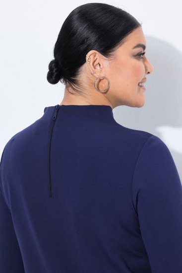 Ulla Popken 851664 Rochie din jerseu în formă de A cu buzunare Bleumarin - Rochii - Rochii pentru toate mărimile