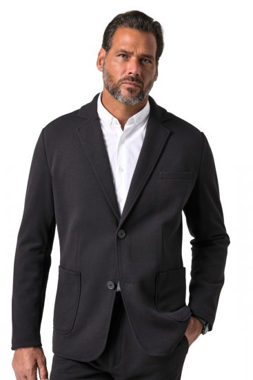 JP1880 Naples Flexnamic Sacou din jerseu Neagră - Costume - Costume Bărbați mărimi mari