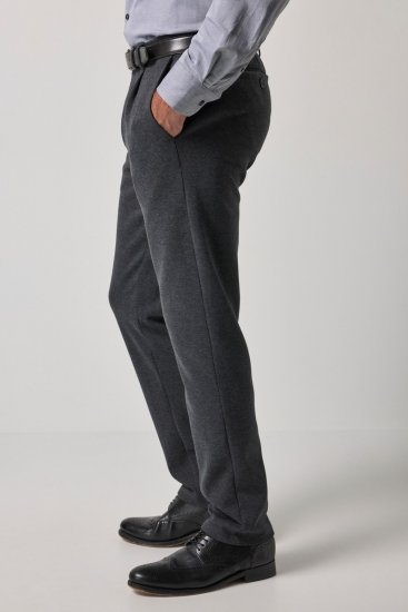 JP1880 Naples Flexnamic Pantaloni din jerseu Gri închis melanj - Costume - Costume Bărbați mărimi mari
