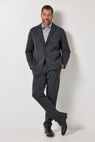 JP1880 Naples Flexnamic Pantaloni din jerseu Gri închis melanj - Costume - Costume Bărbați mărimi mari