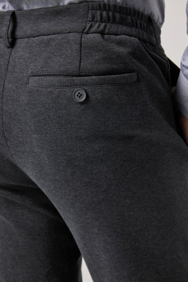 JP1880 Naples Flexnamic Pantaloni din jerseu Gri închis melanj - Costume - Costume Bărbați mărimi mari