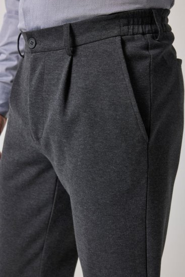 JP1880 Naples Flexnamic Pantaloni din jerseu Gri închis melanj - Costume - Costume Bărbați mărimi mari