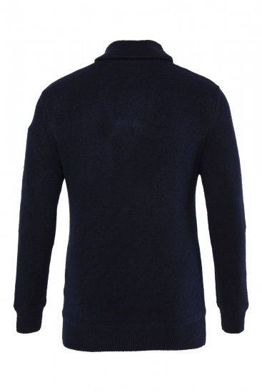 JP1880 851795 Pulover tricotat cu guler șal Bleumarin TALL - TALL pulovere - Bluze și hanorace TALL