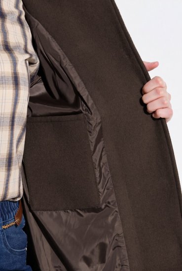 Ulla Popken 851803 Palton duffle Maro închis - Paltoane - Paltoane pentru femei la marimi mari