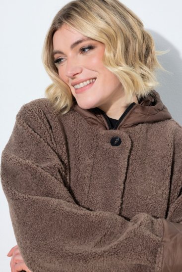 Ulla Popken 851809 Geacă teddy Maro deschis - Geci - Jachete de damă marimi mari