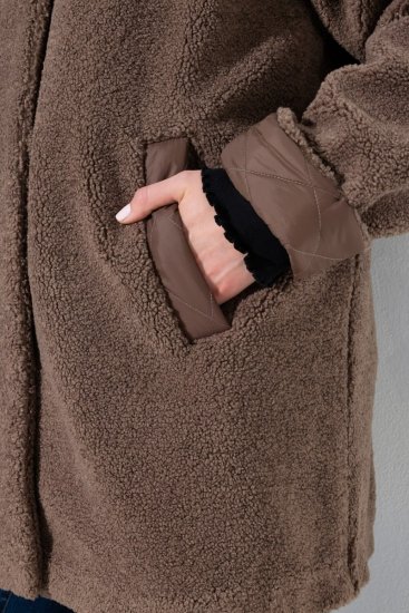 Ulla Popken 851809 Geacă teddy Maro deschis - Geci - Jachete de damă marimi mari