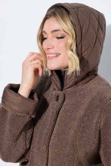 Ulla Popken 851809 Geacă teddy Maro deschis - Geci - Jachete de damă marimi mari