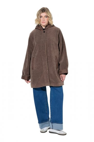 Ulla Popken 851809 Geacă teddy Maro deschis - Geci - Jachete de damă marimi mari