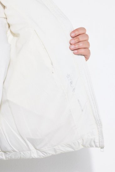 Ulla Popken 851833 Vestă matlasată cu guler înalt Alb unt - Veste - 