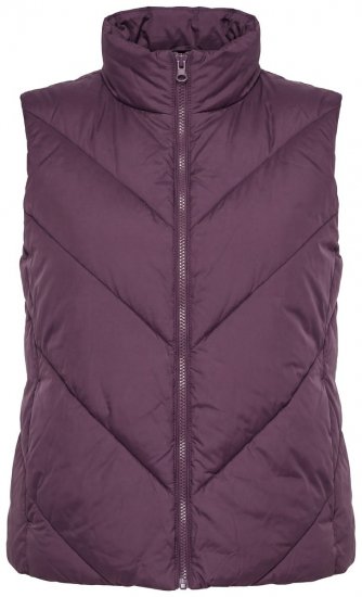 Ulla Popken 851833 Vestă matlasată cu guler înalt Maro - Veste - 