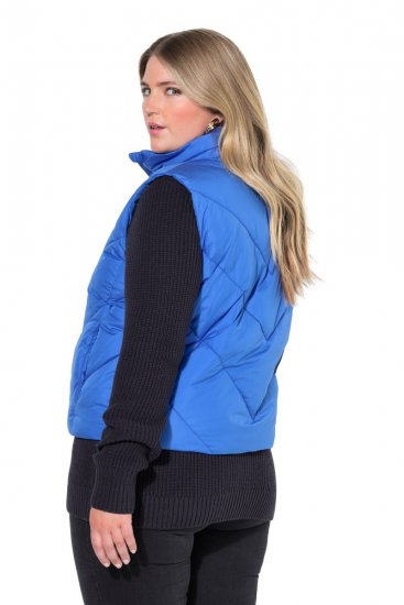 Ulla Popken 851833 Vestă matlasată cu guler înalt Albastru - Veste - 