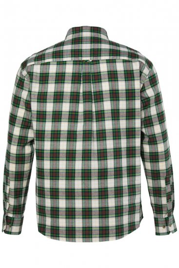 JP1880 851877 Cămașă din flanel în carouri cu mânecă lungă Verde închis TALL - TALL cămăși - Cămăși TALL pentru bărbați înalți