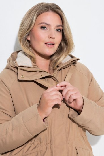 Ulla Popken 852028 Parka Bej - Paltoane - Paltoane pentru femei la marimi mari
