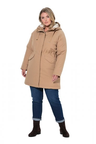 Ulla Popken 852028 Parka Bej - Paltoane - Paltoane pentru femei la marimi mari
