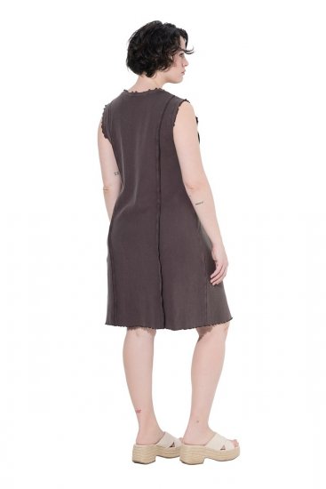 Ulla Popken 852190 Rochie din jerseu Maro mahon - Rochii de vară - Rochii de vară marimi mari