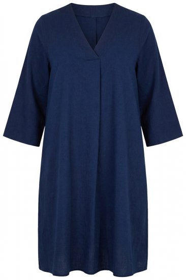 Ulla Popken 852191 Rochie din denim cu buzunare Albastru denim - Rochii - Rochii pentru toate mărimile