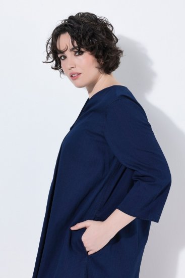 Ulla Popken 852191 Rochie din denim cu buzunare Albastru denim - Rochii - Rochii pentru toate mărimile