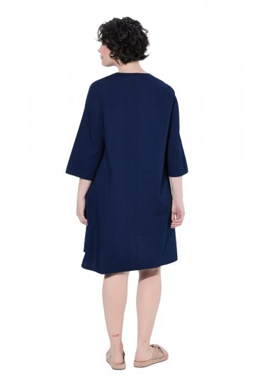 Ulla Popken 852191 Rochie din denim cu buzunare Albastru denim - Rochii - Rochii pentru toate mărimile