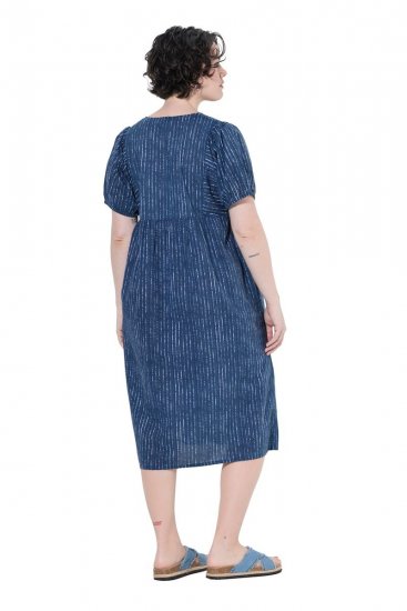 Ulla Popken 852214 Rochie midi în dungi Bleumarin - Rochii midi - Rochii midi la marimi mari