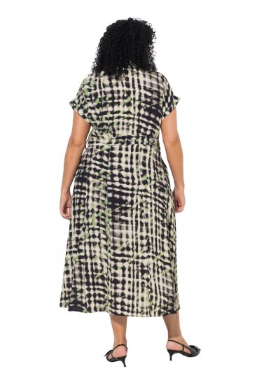 Ulla Popken 852257 Rochie maxi imprimată Taupe - Rochii maxi - Rochii maxi marimi mari