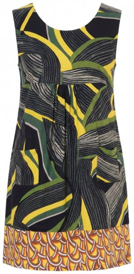 Ulla Popken 852329 Rochie din jerseu în dungi Verde măsliniu - Rochii din jerseu - 